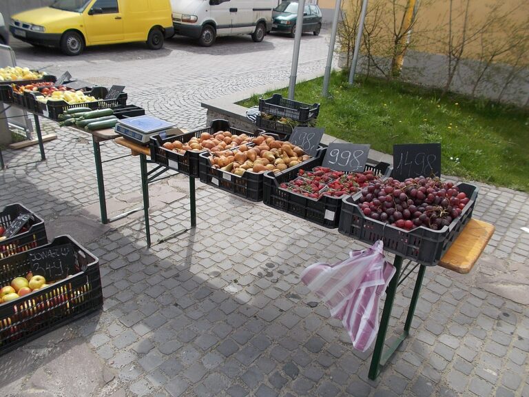 Fruit stand at a Hungarian town market