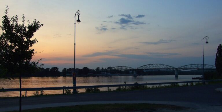 Sunset over the Danube at Esztergom