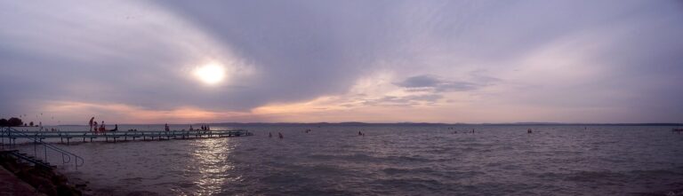 View across Lake Balaton from Siófok
