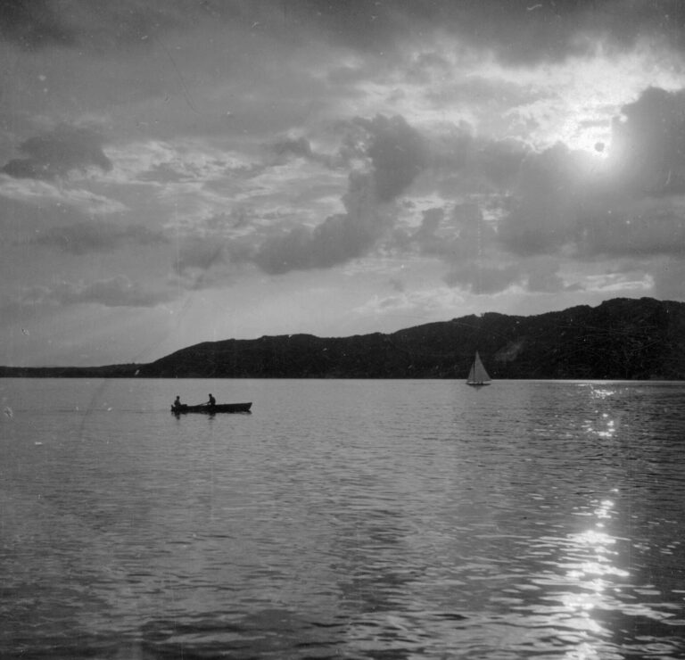 Vintage scene at Lake Balaton