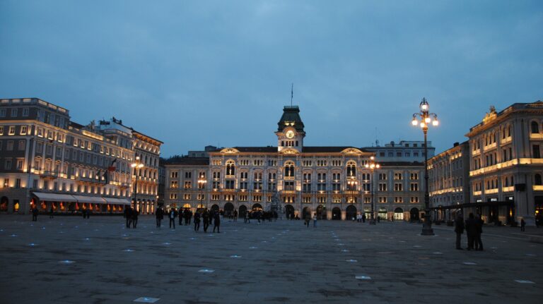 Piazza Unita d Italia in Trieste opening onto the Adriatic