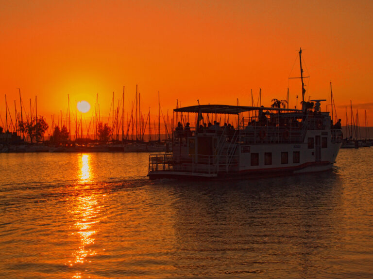 Sunset over Lake Balaton at Siófok